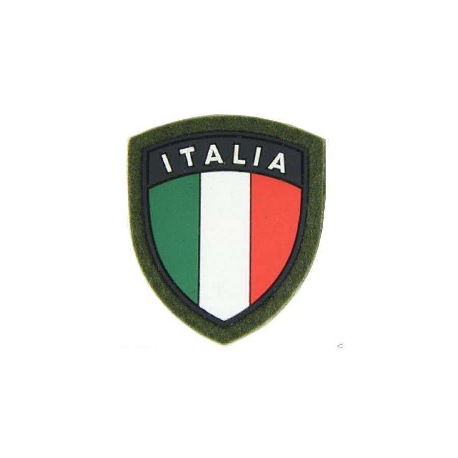 Patch Scudetto Omerale militare Bandiera italiana verde