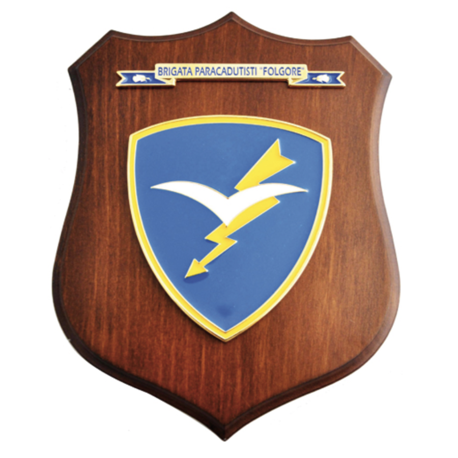 Crest Militare PARACADUTISTI "Come Folgore Sempre e Ovunque" Misure cm 15 x 12 