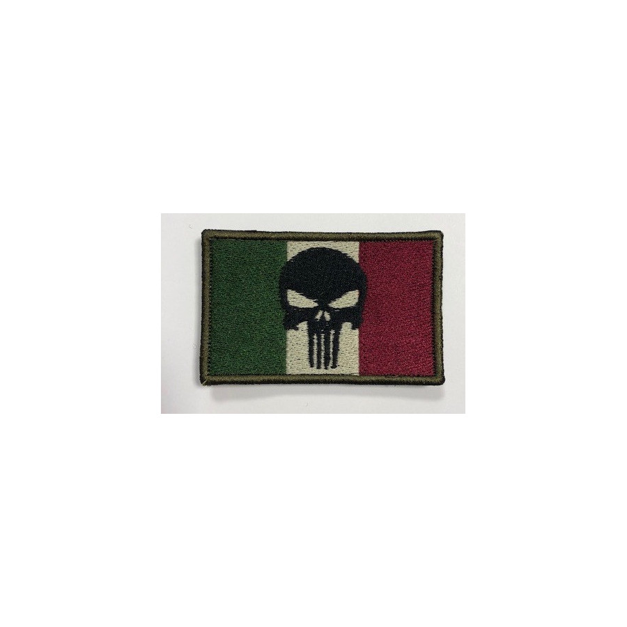 Patch Bandiera italia con simbolo the Panisher