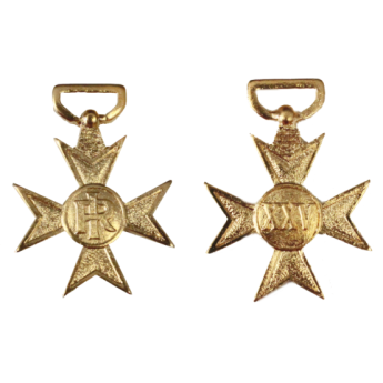 Croce , spilla di Anzianita'  di servizio militare di 25 anni
