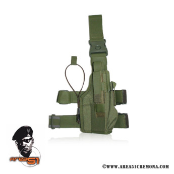 Cosciale per pistola tactical in cordura