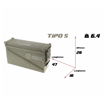 Cassetta porta munizioni militare americano TIPO 5