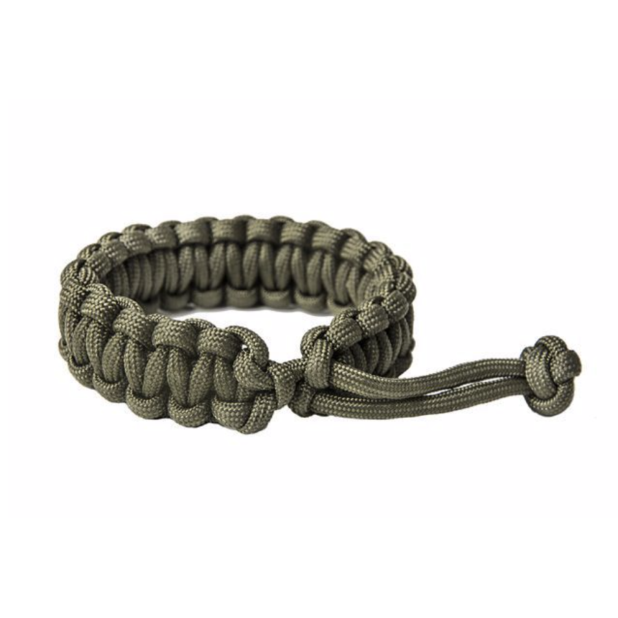 Bracciale Paracord verde od con chiusura scorrevole