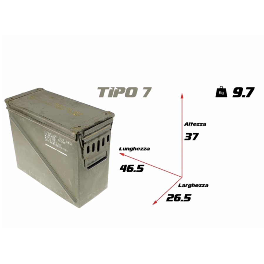 Cassetta porta munizioni Militare Americano TIPO 7