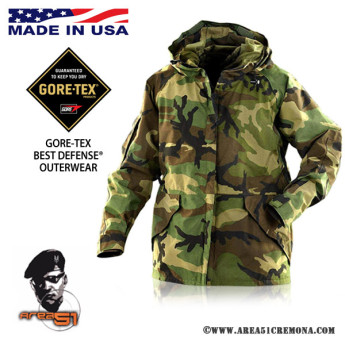 PARKA MILITARE  WOODLAND GORE-TEX ECWCS AMERICANO ORIGINALE