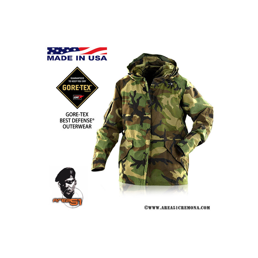 PARKA MILITARE ESERCITO AMERICANO IN GORE-TEX US ARMY USATO