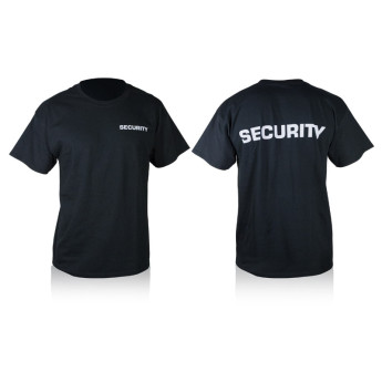 T-shirt maglietta nera  girocollo manica corta SECURITY