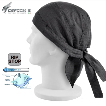 BANDANA MILITARE  NERA CON ANTISUDORE  DEFCON 5