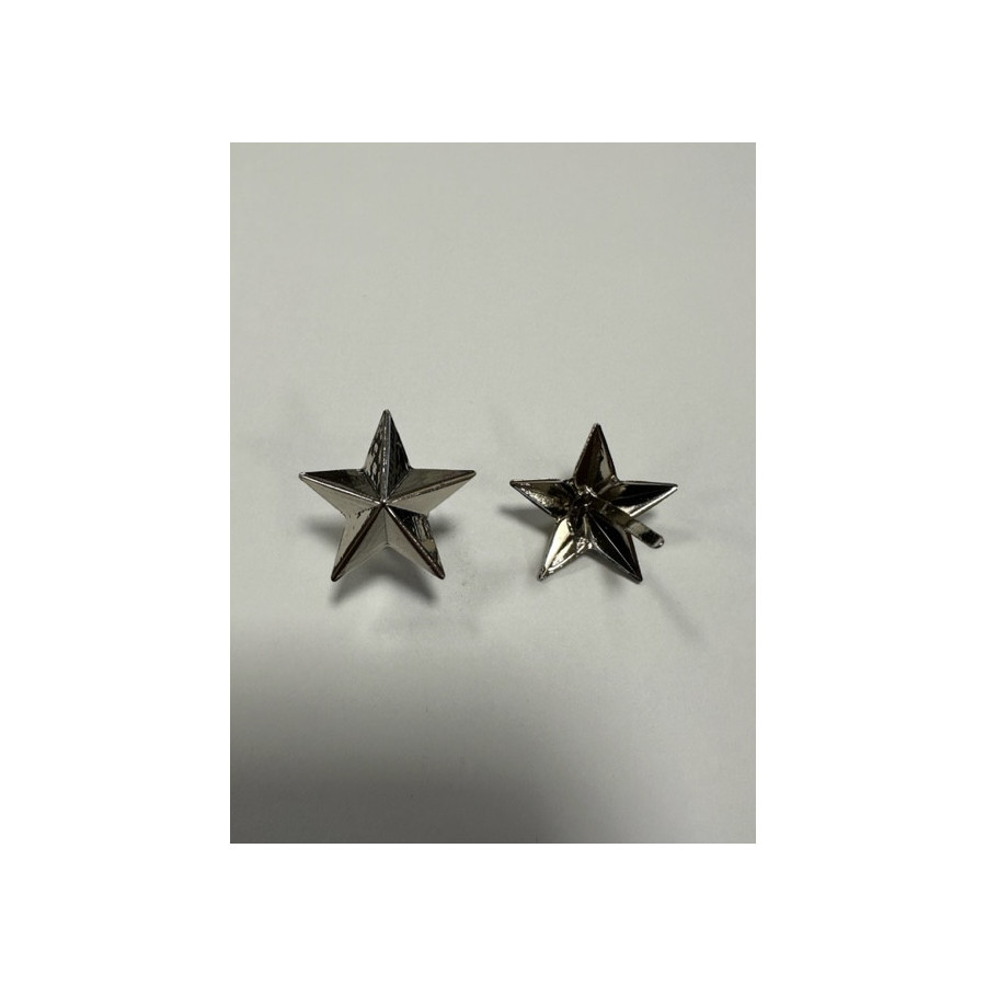 Stella Militare grande liscia Metallo Argento a 5 Punte Stella Militare grande liscia Metallo Argento a 5 Punte