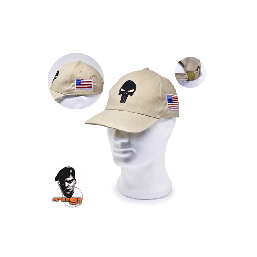 Cappello Militare modello Baseball  the Punisher Desertico