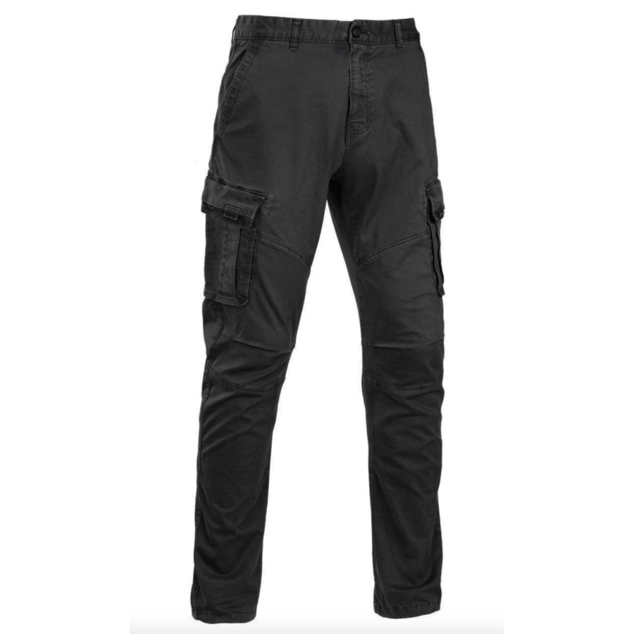 Pantalone Militare Cargo con tastoni laterali nero Slim Fit Pantalone Militare Cargo con tastoni laterali nero Slim Fit