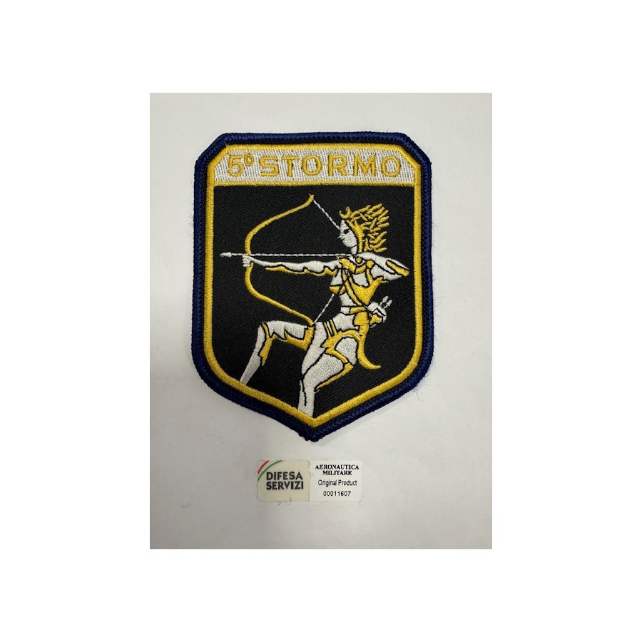 Patch toppa Ricamata del 5º Stormo "Giuseppe Cenni" Aeronautica Originale