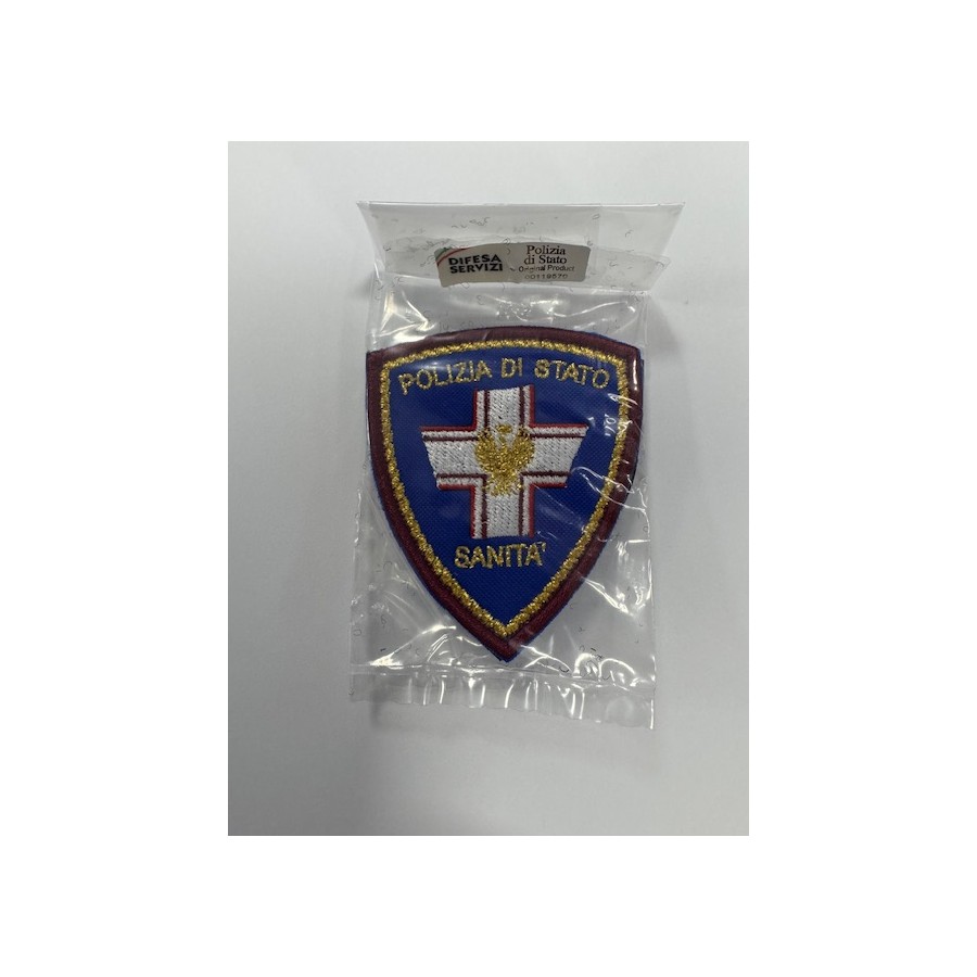 Patch Scudetto ricamato della Polizia di Stato Sanita'
