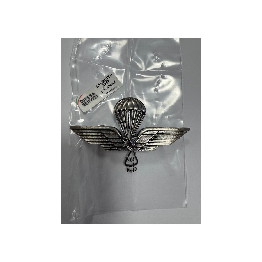 Brevetto militare da lancio Paracadutista in metallo Esercito italiano Brevetto militare da lancio Paracadutista in metallo Esercito italiano