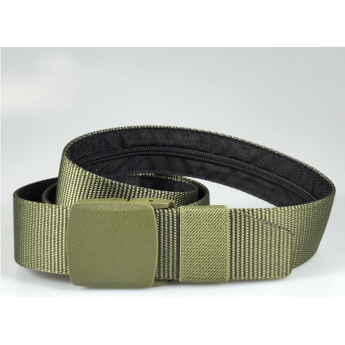 CINTURA MILITARE TATTICA CON CERNIERA INTERNA PORTA SOLDI VERDE