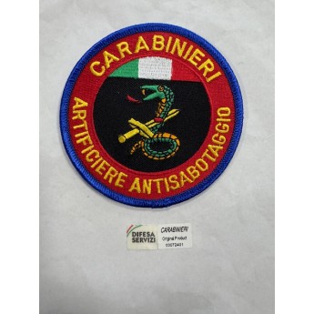 PATCH TOPPA MILITARE RICAMATA ARTIFICIERE ANTISABOTAGGIO DEI CARABINIERI
