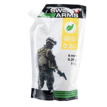 Pallini Swiss Arms Biodegradable Precision Airsoft BBs (Weight: 0.20g / 1kg)
