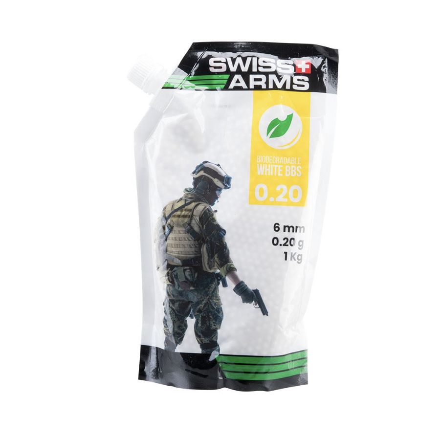 Pallini Swiss Arms Biodegradable Precision Airsoft BBs (Weight: 0.20g / 1kg)