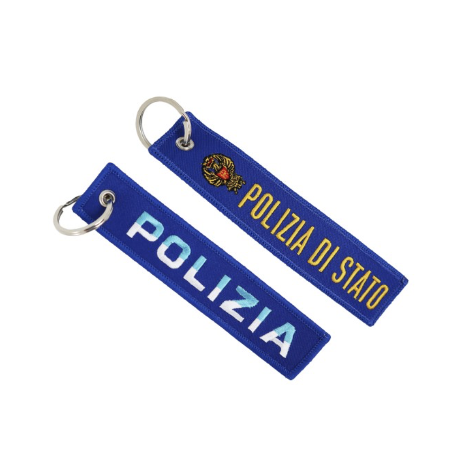 PORTACHIAVI RICAMATO POLIZIA DI STATO ORIGINALE