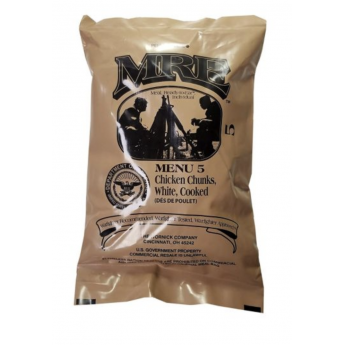 Razione k dell'esercito americano militare Menu n 5 pollo
