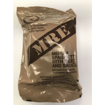 RAZIONE K DELLA MRE MILITARE AMERICANA SPAGHETTI AL SUGO MENU 4