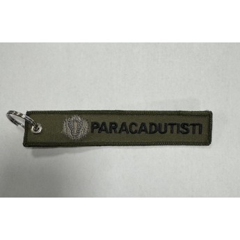 PORTACHIAVI MILITARE DEI PARACADUTISTI RICAMATO VERDE ORIGINALE